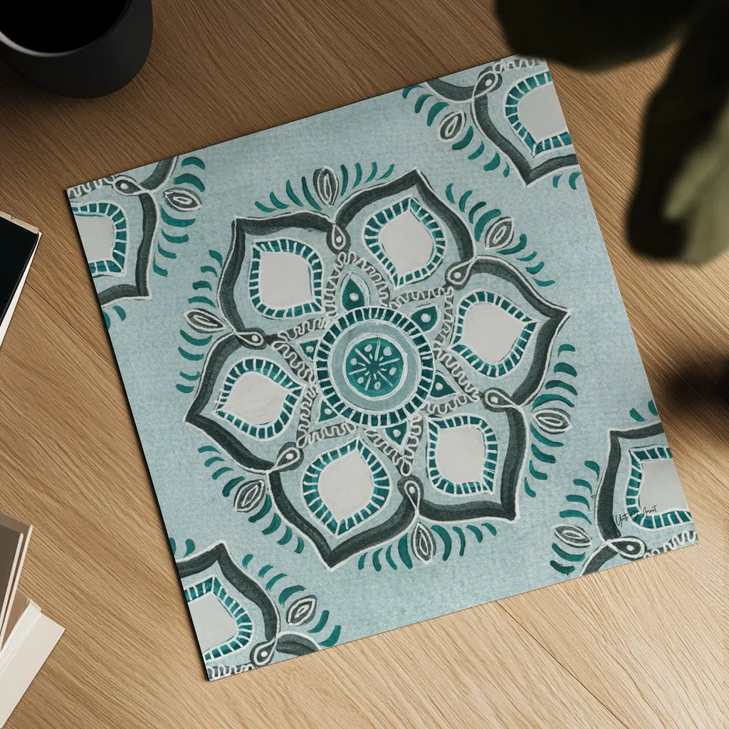 Star Mandala IV by Yvette St. Amant. Shown as a detailed flat fine art print, highlighting archival giclee quality. Available as an archival giclee rolled canvas, fine art paper, or poster print. SKU 91312a.