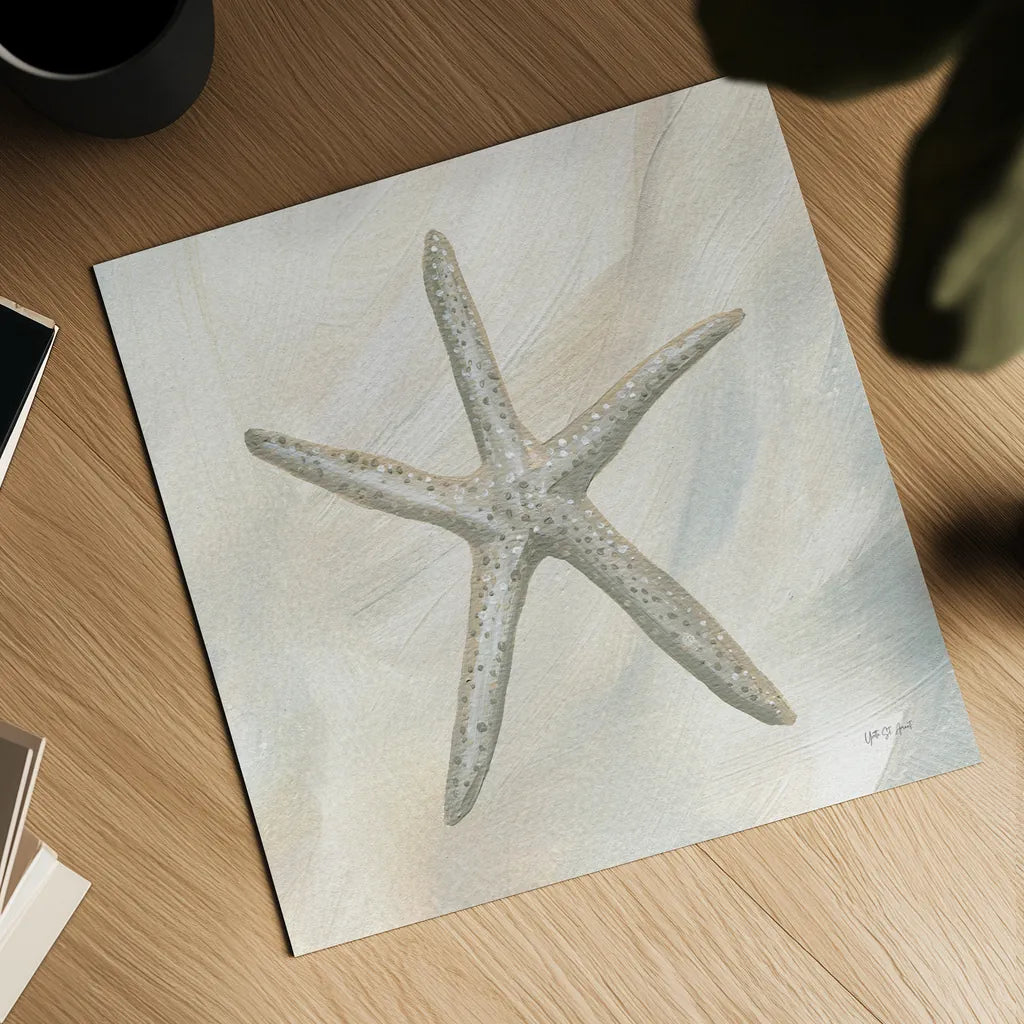 Starfish II by Yvette St. Amant. Shown as a detailed flat fine art print, highlighting archival giclee quality. Available as an archival giclee rolled canvas, fine art paper, or poster print. SKU 88520a.