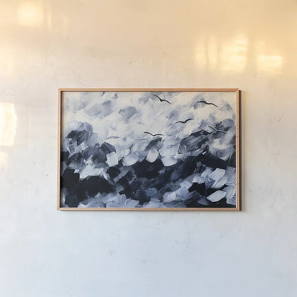 Stormy Sea by Yvette St. Amant. shown as a paper print in a natural frame. Available as a archival giclee rolled canvas, fine art paper, or poster print. SKU 88558i.