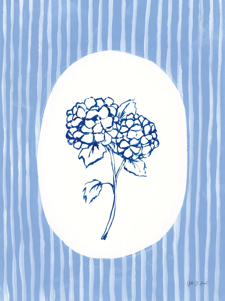 Striped Floral I by Yvette St. Amant