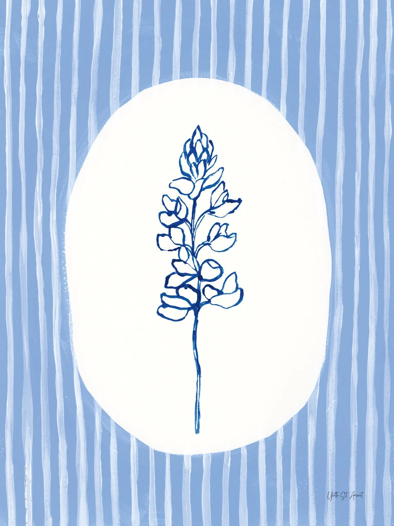 Striped Floral II by Yvette St. Amant