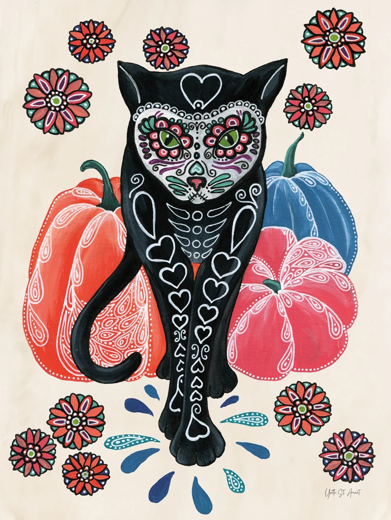 Sugar Skull Kitty by Yvette St. Amant
