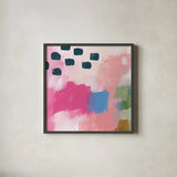 Summer Impressions II by Yvette St. Amant. Shown in a sleek black glass frame for a contemporary gallery look. Available as an archival giclee rolled canvas, fine art paper, or poster print. SKU 92754a.