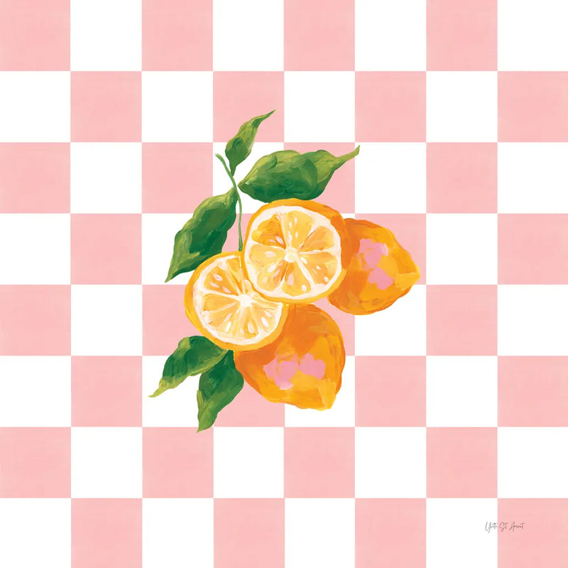 Summer in Checkers I by Yvette St. Amant. SKU 96484a. Archival Giclee Fine art print for wall decor.