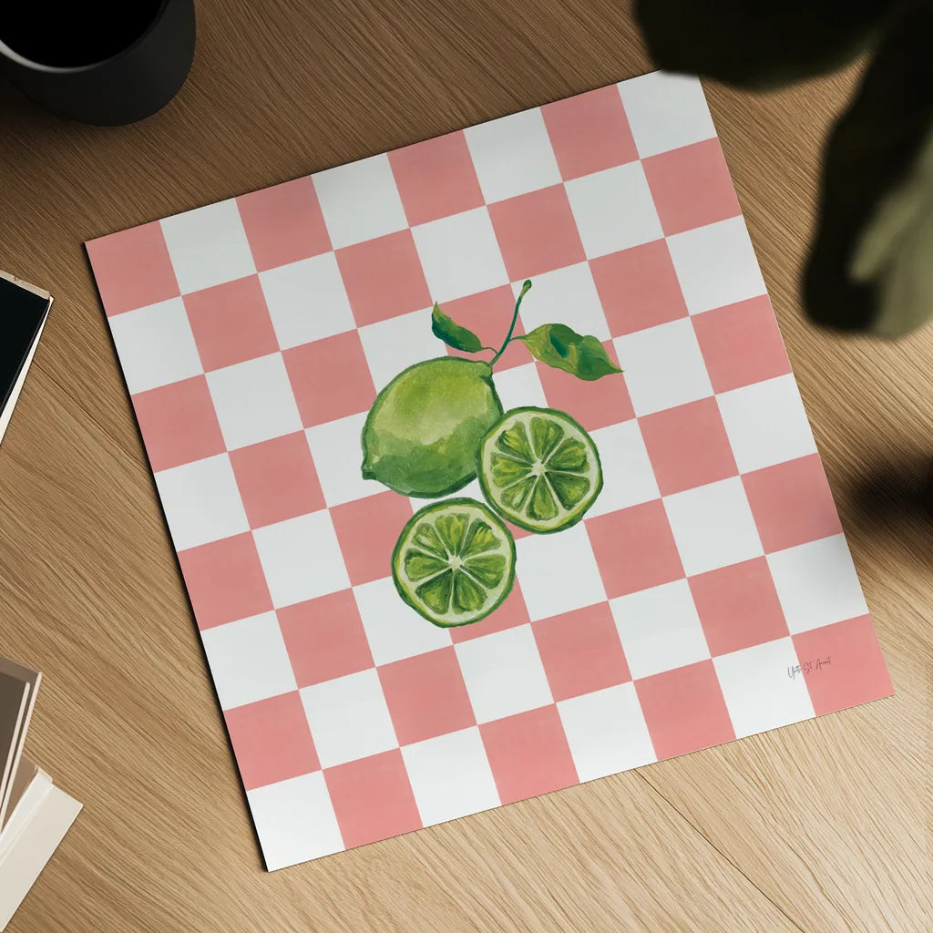 Summer in Checkers II by Yvette St. Amant. Shown as a detailed flat fine art print, highlighting archival giclee quality. Available as an archival giclee rolled canvas, fine art paper, or poster print. SKU 96485a.