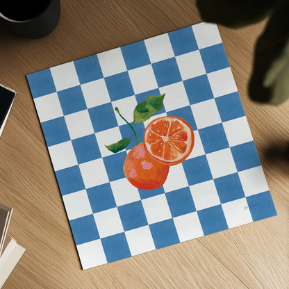 Summer in Checkers III by Yvette St. Amant. Shown as a detailed flat fine art print, highlighting archival giclee quality. Available as an archival giclee rolled canvas, fine art paper, or poster print. SKU 96486a.