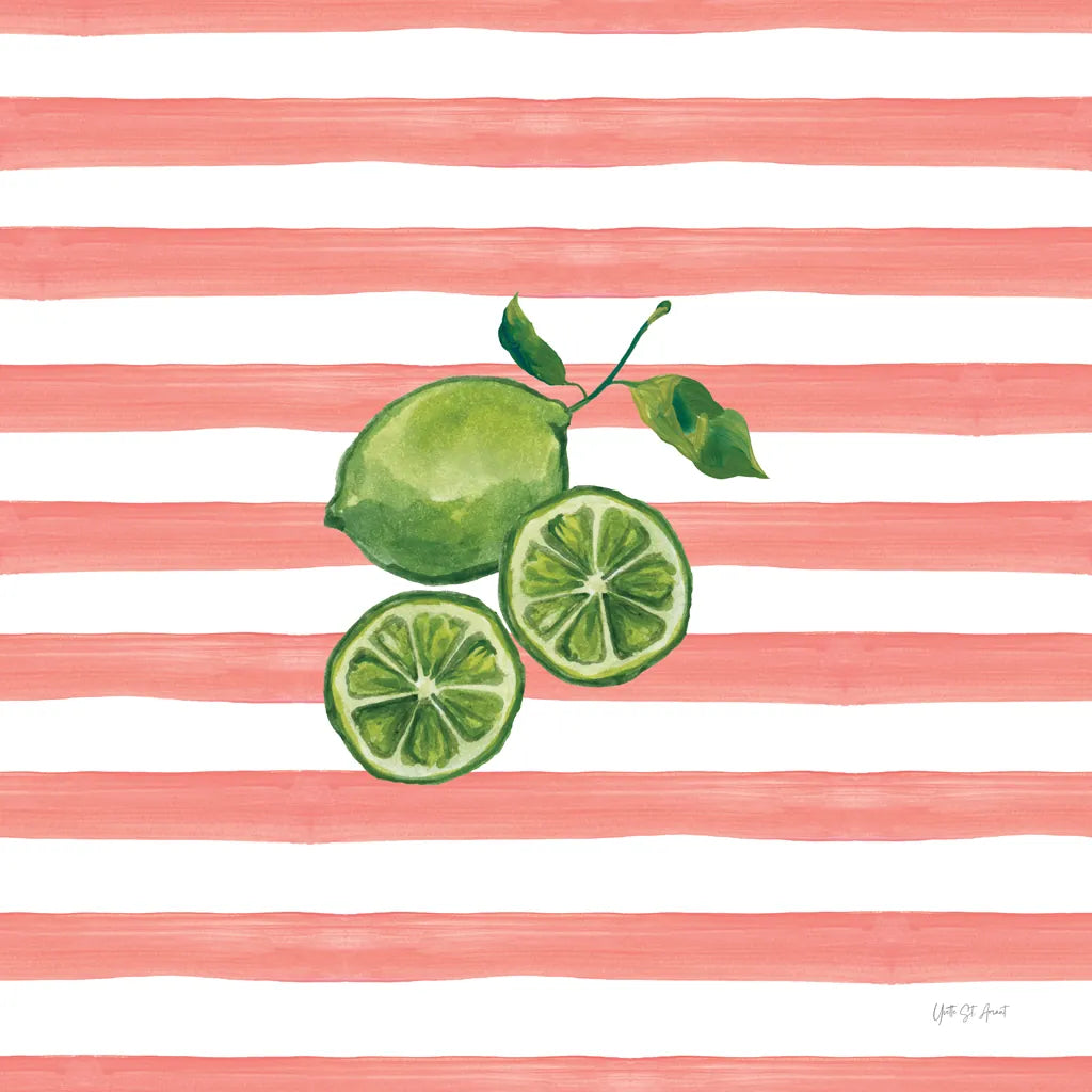 Summer in Stripes II by Yvette St. Amant. SKU 96190a. Archival Giclee Fine art print for wall decor.