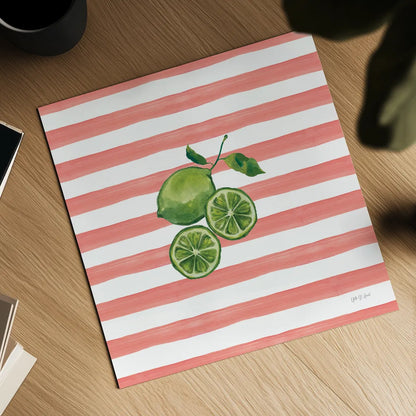 Summer in Stripes II by Yvette St. Amant. Shown as a detailed flat fine art print, highlighting archival giclee quality. Available as an archival giclee rolled canvas, fine art paper, or poster print. SKU 96190a.