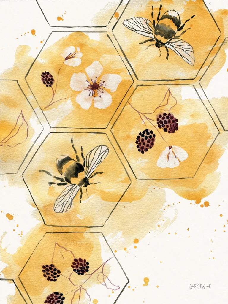 Sunny Bees II by Yvette St. Amant