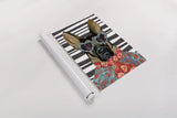 Swag Sheppard Stripe Background by Yvette St. Amant. shown as a rolled paper print. Available as archival giclee rolled canvas, fine art paper, or poster print. SKU 101262h.