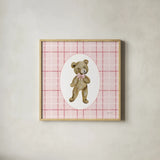 Teddy I by Yvette St. Amant. Shown in a natural wood glass frame for a timeless modern aesthetic. Available as an archival giclee rolled canvas, fine art paper, or poster print. SKU 101491a.
