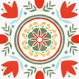 Tex Mex Mandala Tile I by Yvette St. Amant. SKU 101167a. Archival Giclee Fine art print for wall decor.