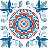 Tex Mex Mandala Tile III by Yvette St. Amant. SKU 101169a. Archival Giclee Fine art print for wall decor.