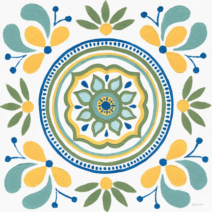 Tex Mex Mandala Tile IV by Yvette St. Amant. SKU 101170a. Archival Giclee Fine art print for wall decor.