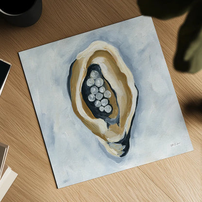 The World is Your Oyster II by Yvette St. Amant. Shown as a detailed flat fine art print, highlighting archival giclee quality. Available as an archival giclee rolled canvas, fine art paper, or poster print. SKU 88203a.