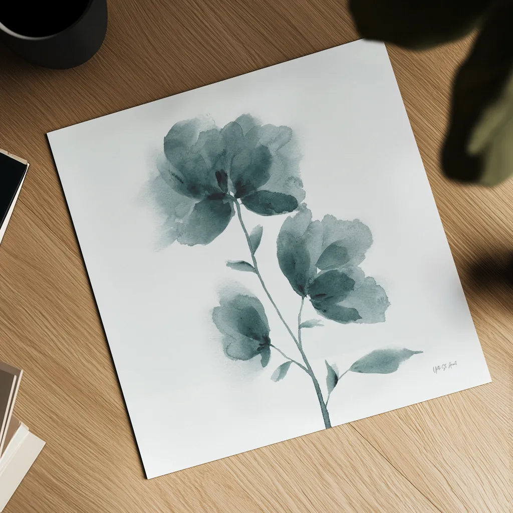 Tranquil Blossom I by Yvette St. Amant. Shown as a detailed flat fine art print, highlighting archival giclee quality. Available as an archival giclee rolled canvas, fine art paper, or poster print. SKU 88195a.