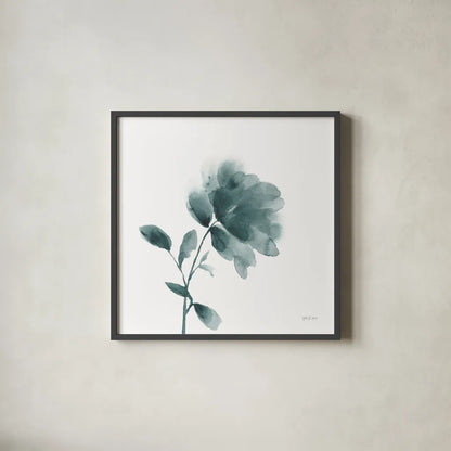 Tranquil Blossom II by Yvette St. Amant. Shown in a sleek black glass frame for a contemporary gallery look. Available as an archival giclee rolled canvas, fine art paper, or poster print. SKU 88196a.