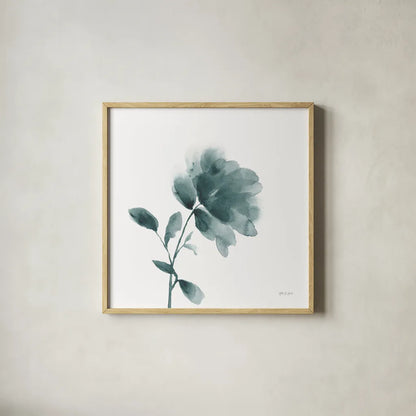 Tranquil Blossom II by Yvette St. Amant. Shown in a natural wood glass frame for a timeless modern aesthetic. Available as an archival giclee rolled canvas, fine art paper, or poster print. SKU 88196a.