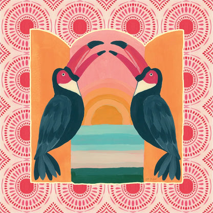 Tropical Birds IV by Yvette St. Amant. SKU 98390a. Archival Giclee Fine art print for wall decor.