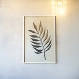 Tropical Leaf I by Yvette St. Amant. shown as a paper print in a white frame. Available as a archival giclee rolled canvas, fine art paper, or poster print. SKU 88739h.