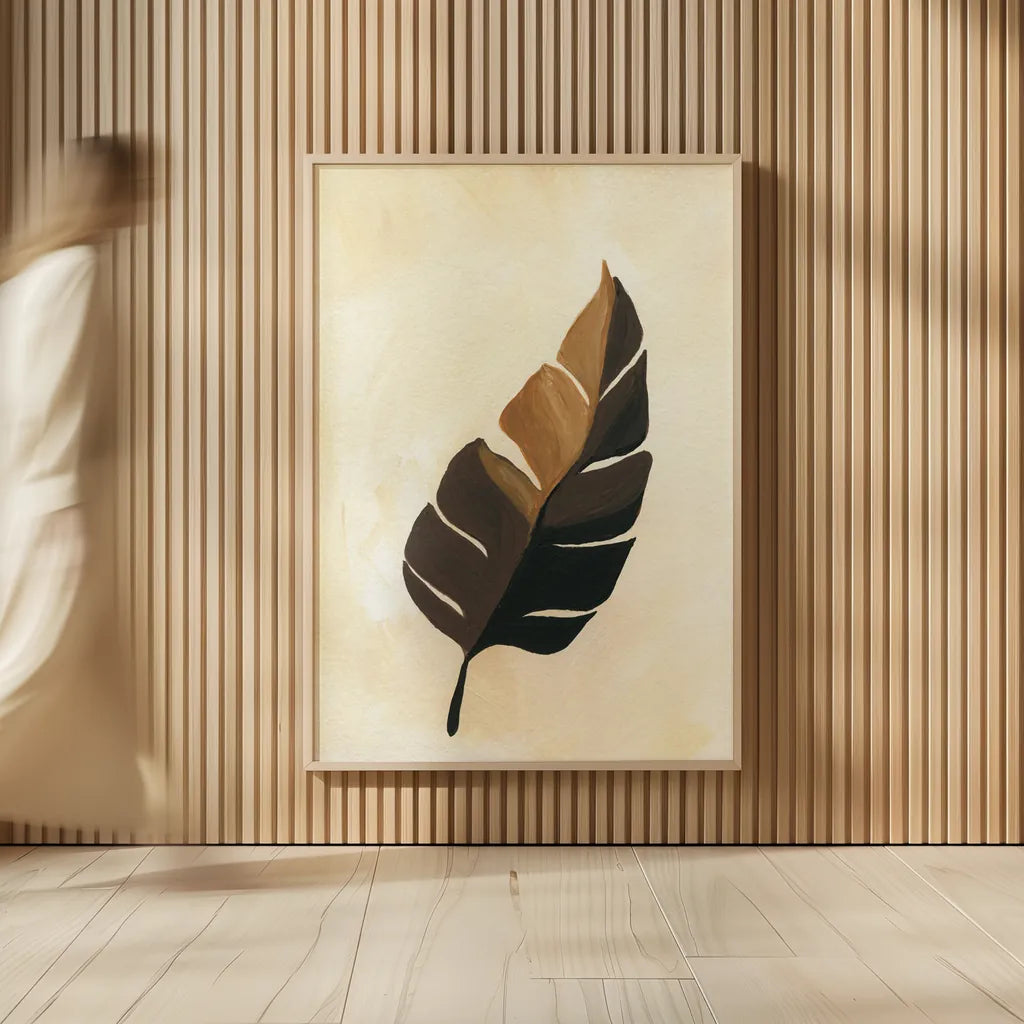 Tropical Leaf II by Yvette St. Amant. shown as over sized large wall art. Available as an archival giclee rolled canvas, fine art paper, or poster print. SKU 88740h.