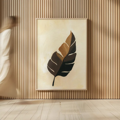 Tropical Leaf II by Yvette St. Amant. shown as over sized large wall art. Available as an archival giclee rolled canvas, fine art paper, or poster print. SKU 88740h.