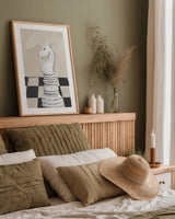 Vintage Knight by Yvette St. Amant. shown as a paper print in a natural frame. Available as a archival giclee rolled canvas, fine art paper, or poster print. SKU 102822h.