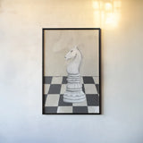 Vintage Knight by Yvette St. Amant. shown as a paper print in a black flame. Available as a archival giclee rolled canvas, fine art paper, or poster print. SKU 102822h.
