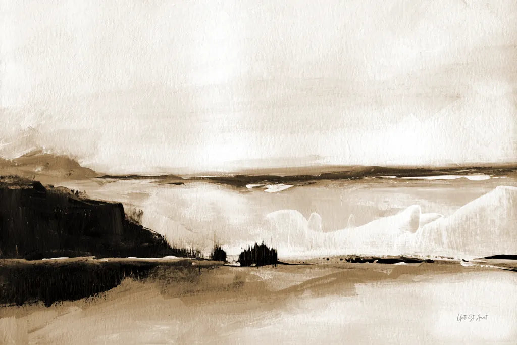 Vintage Landscape Mountainside by Yvette St. Amant. SKU 88198i. Archival Giclee Fine art print for wall decor.