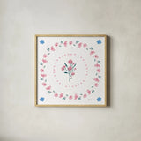 Vintage Modern V by Yvette St. Amant. Shown in a natural wood glass frame for a timeless modern aesthetic. Available as an archival giclee rolled canvas, fine art paper, or poster print. SKU 103695a.