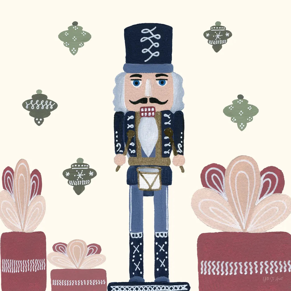 Vintage Nutcrackers III by Yvette St. Amant. SKU 94713a. Archival Giclee Fine art print for wall decor.