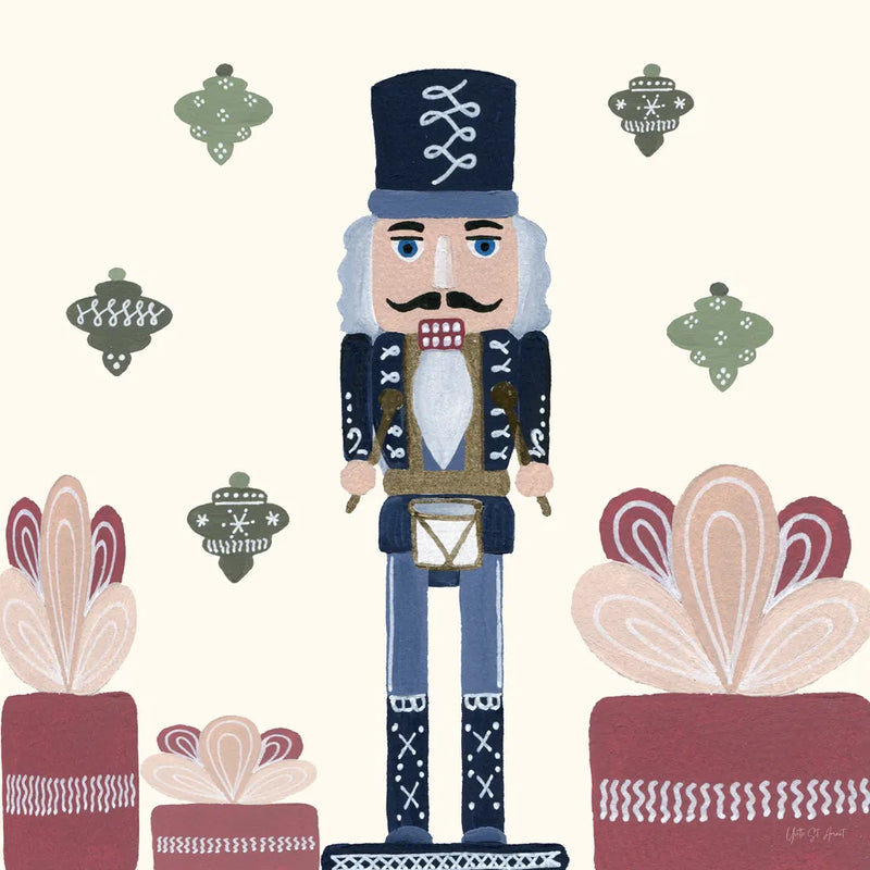 Vintage Nutcrackers III by Yvette St. Amant. SKU 94713a. Archival Giclee Fine art print for wall decor.