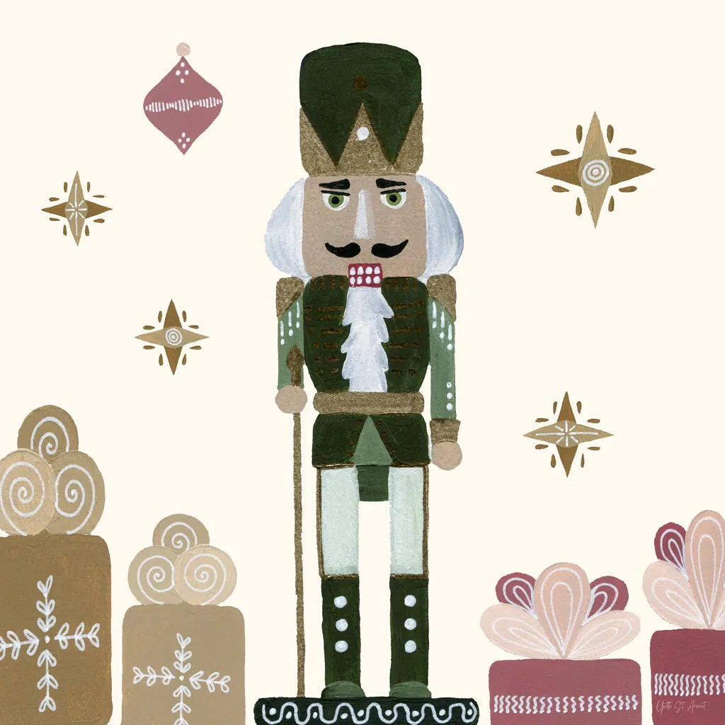 Vintage Nutcrackers V by Yvette St. Amant. SKU 94715a. Archival Giclee Fine art print for wall decor.