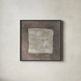 Wabi Sabi Square by Yvette St. Amant. Shown in a sleek black glass frame for a contemporary gallery look. Available as an archival giclee rolled canvas, fine art paper, or poster print. SKU 103371a.