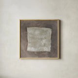 Wabi Sabi Square by Yvette St. Amant. Shown in a natural wood glass frame for a timeless modern aesthetic. Available as an archival giclee rolled canvas, fine art paper, or poster print. SKU 103371a.