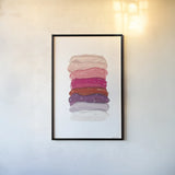 Warm Paint Palette by Yvette St. Amant. shown as a paper print in a black flame. Available as a archival giclee rolled canvas, fine art paper, or poster print. SKU 92218h.