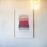 Warm Paint Palette by Yvette St. Amant. shown as a paper print in a white frame. Available as a archival giclee rolled canvas, fine art paper, or poster print. SKU 92218h.