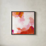 Warmth I by Yvette St. Amant. Shown in a sleek black glass frame for a contemporary gallery look. Available as an archival giclee rolled canvas, fine art paper, or poster print. SKU 99018a.