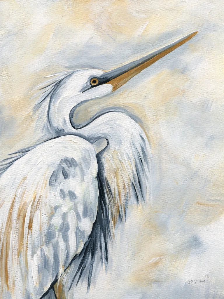 White Egret by Yvette St. Amant