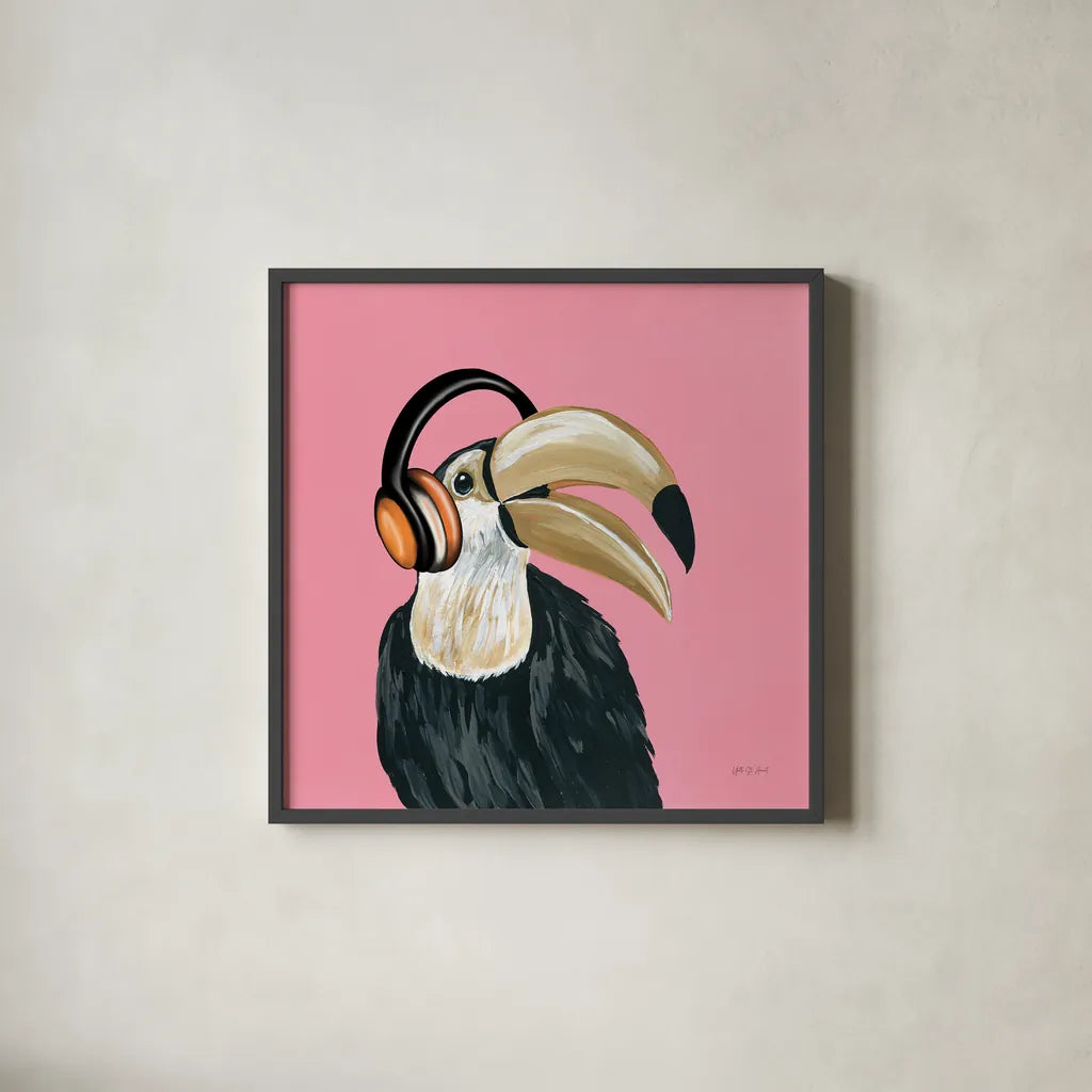 Wild I Sq by Yvette St. Amant. Shown in a sleek black glass frame for a contemporary gallery look. Available as an archival giclee rolled canvas, fine art paper, or poster print. SKU 89383a.