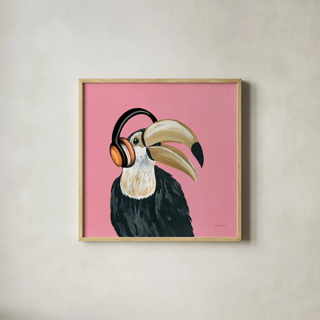 Wild I Sq by Yvette St. Amant. Shown in a natural wood glass frame for a timeless modern aesthetic. Available as an archival giclee rolled canvas, fine art paper, or poster print. SKU 89383a.