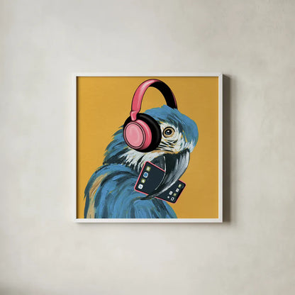 Wild III Square by Yvette St. Amant. Shown in a crisp white glass frame for a clean and minimalist style. Available as an archival giclee rolled canvas, fine art paper, or poster print. SKU 92721a.