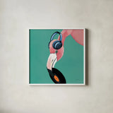 Wild IV Sq by Yvette St. Amant. Shown in a crisp white glass frame for a clean and minimalist style. Available as an archival giclee rolled canvas, fine art paper, or poster print. SKU 89384a.