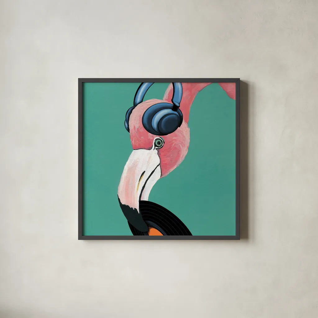 Wild IV Square by Yvette St. Amant. Shown in a sleek black glass frame for a contemporary gallery look. Available as an archival giclee rolled canvas, fine art paper, or poster print. SKU 92722a.