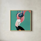 Wild IV Square by Yvette St. Amant. Shown in a natural wood glass frame for a timeless modern aesthetic. Available as an archival giclee rolled canvas, fine art paper, or poster print. SKU 92722a.