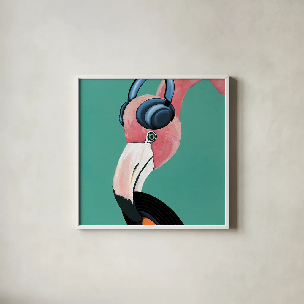 Wild IV Square by Yvette St. Amant. Shown in a crisp white glass frame for a clean and minimalist style. Available as an archival giclee rolled canvas, fine art paper, or poster print. SKU 92722a.