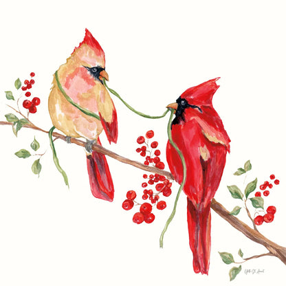 Winterberry Tidings I by Yvette St. Amant. SKU 101222a. Archival Giclee Fine art print for wall decor.