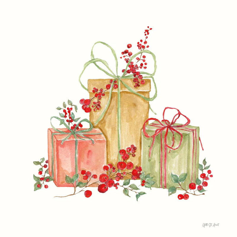 Winterberry Tidings III by Yvette St. Amant. SKU 101224a. Archival Giclee Fine art print for wall decor.