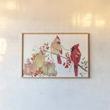 Winterberry Tidings V by Yvette St. Amant. shown as a paper print in a natural frame. Available as a archival giclee rolled canvas, fine art paper, or poster print. SKU 101226i.