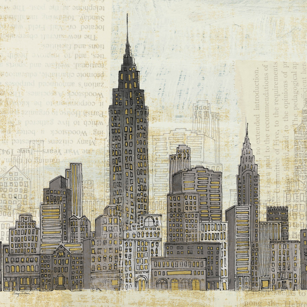 Reproduction of Empire Skyline Square by Avery Tillmon - Wall Decor Art
